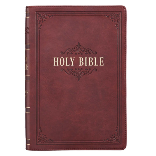 KJV Bible Giant Print Full Size Burgundy Christian Art Gifts Inc