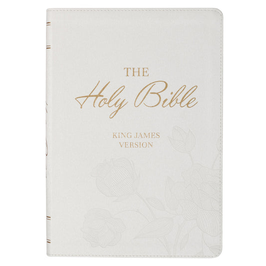 KJV Bible Super Giant Print Faux Leather White Christian Art Publishers